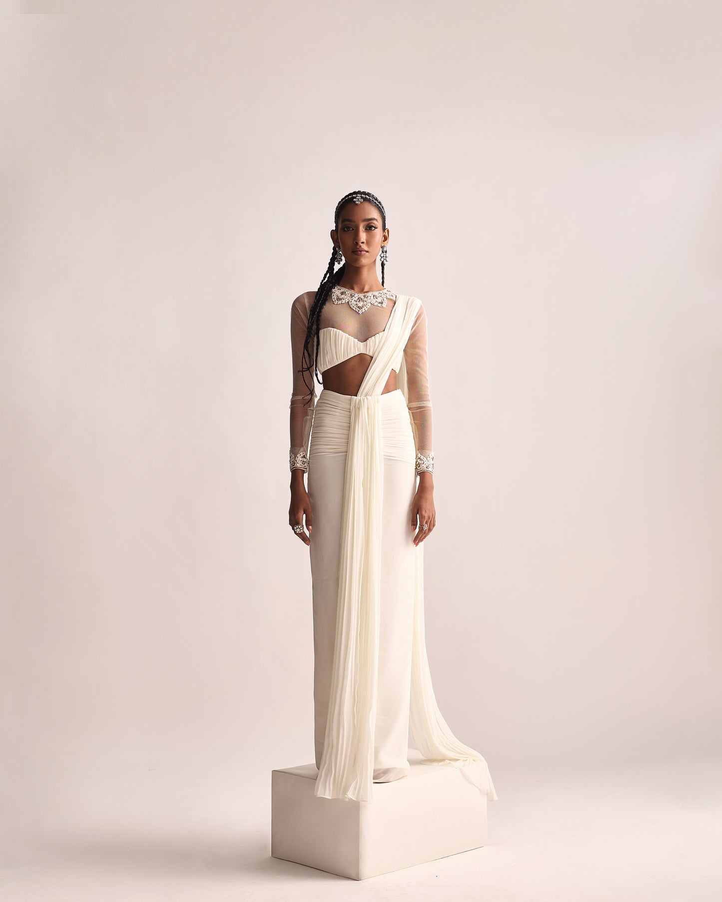 Ivory Saree Skirt