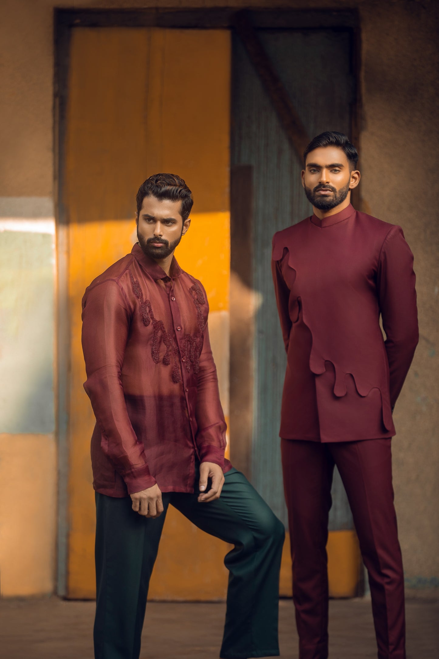 Burgundy Drip Shirt