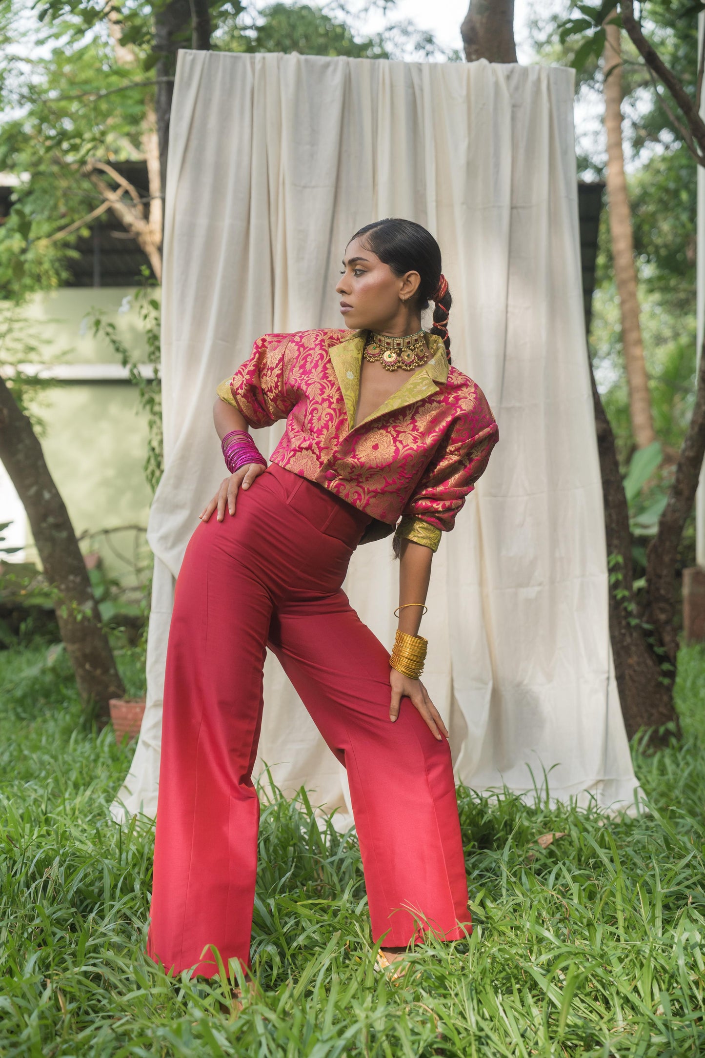 Reversible Jacket and Corseted Pants