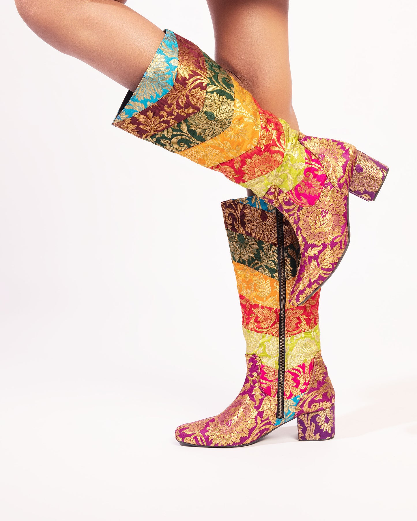 Multi Hued Knee Highs
