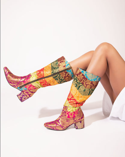 Multi Hued Knee Highs