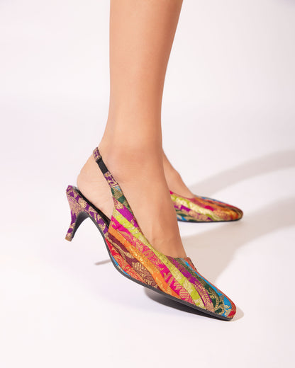 Multi Hued Slingback