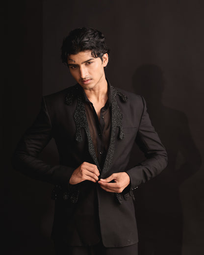 The Black Drip Blazer