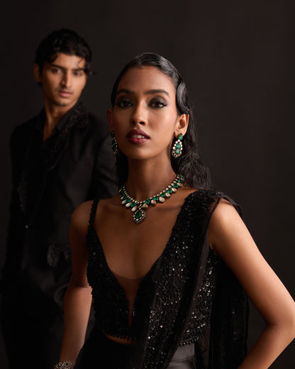 The Black Cocktail Lehenga