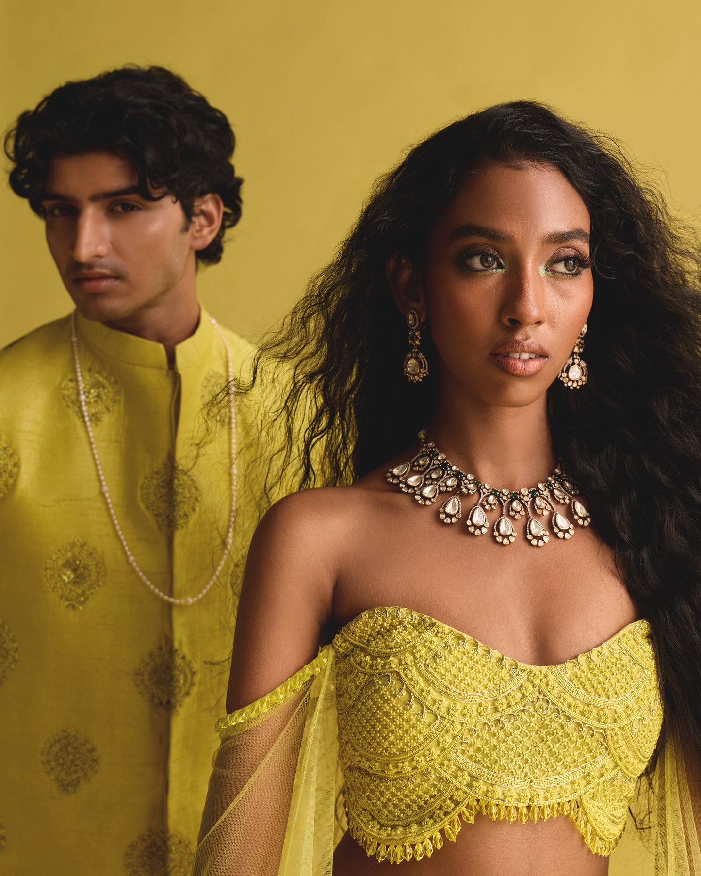 Chartreuse Lehenga