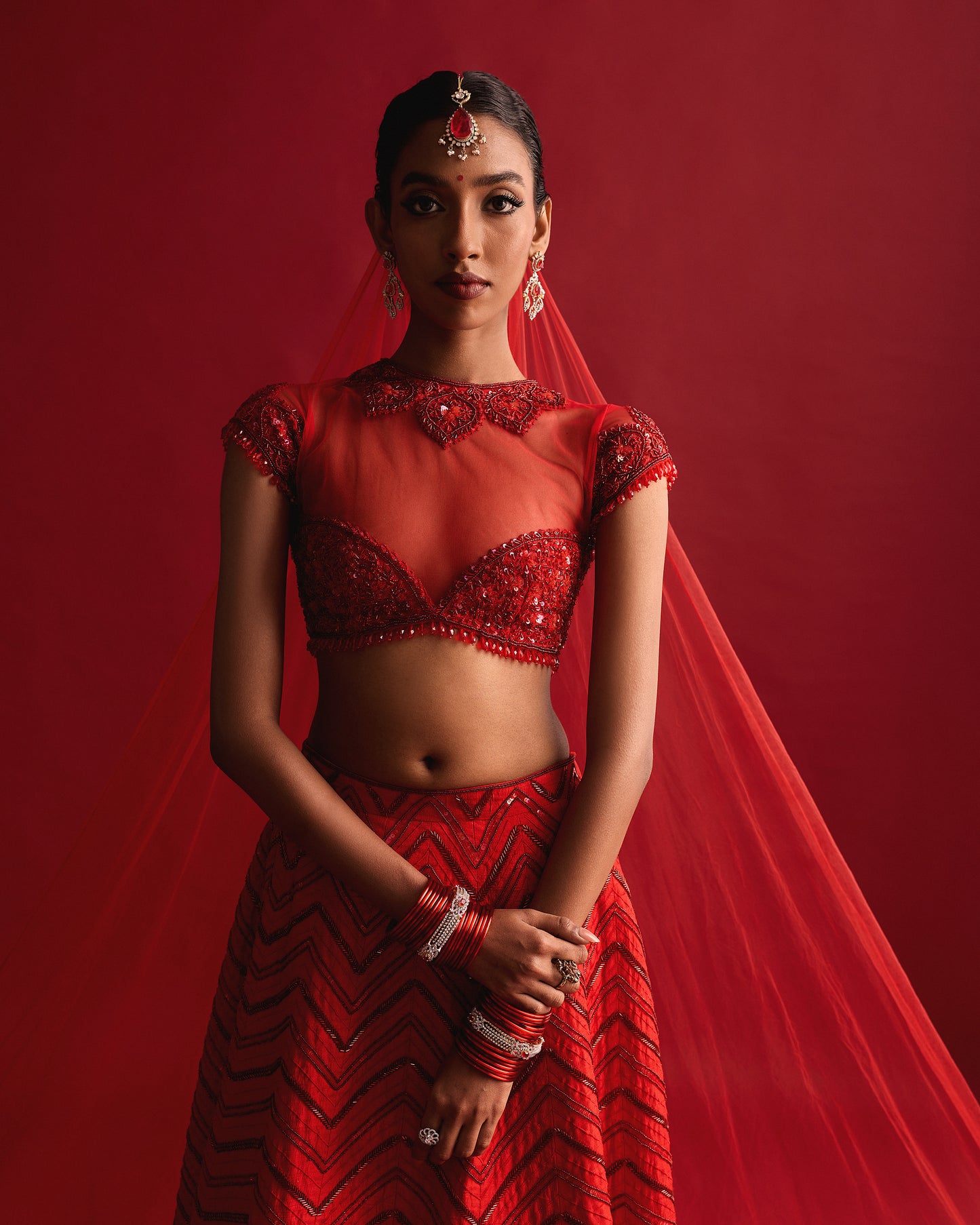 The Red Lehenga