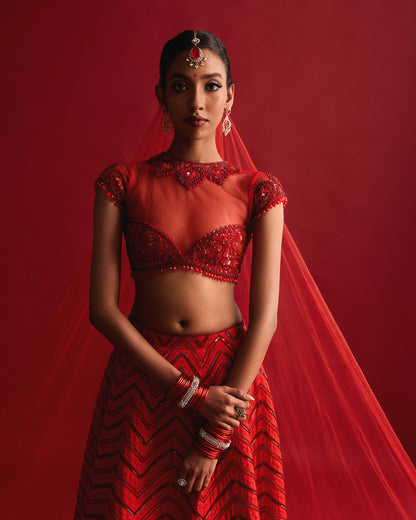 The Red Lehenga