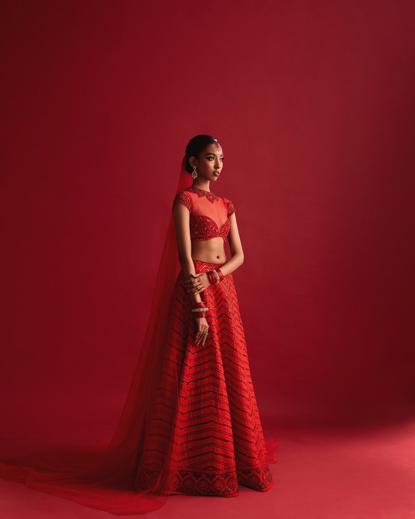 The Red Lehenga