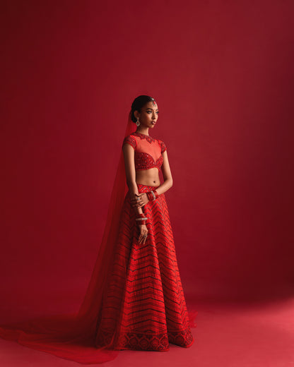 The Red Lehenga