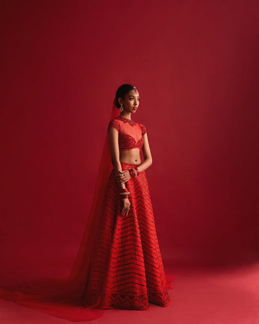The Red Lehenga