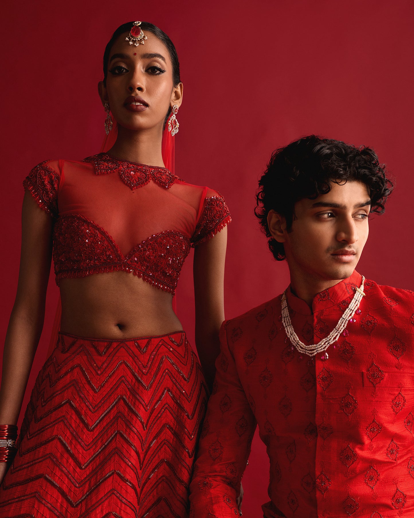 The Red Lehenga