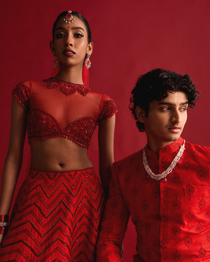 The Red Lehenga