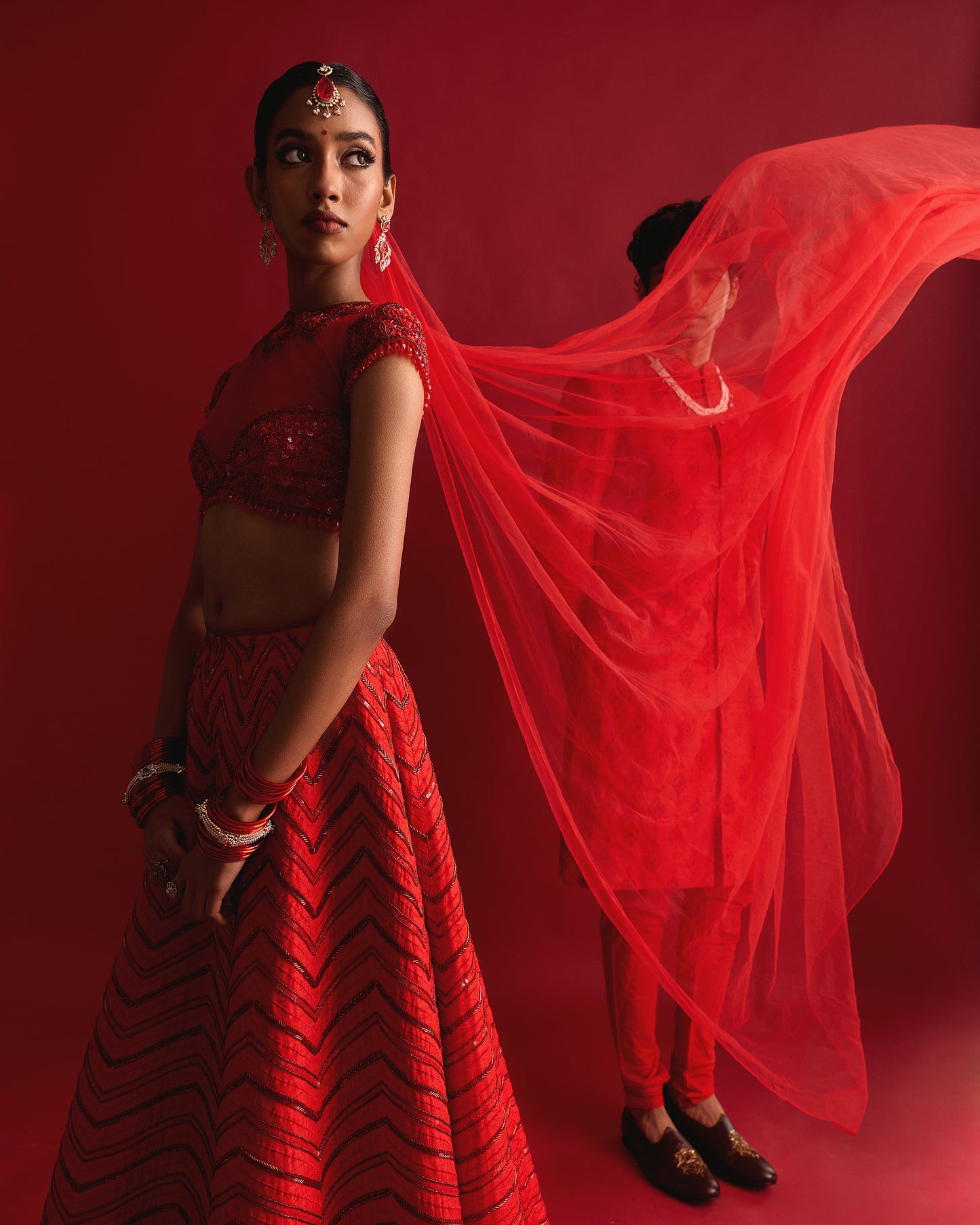 The Red Lehenga