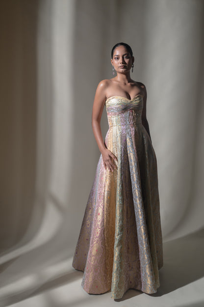 Pastel Multi Hued Corset Dress