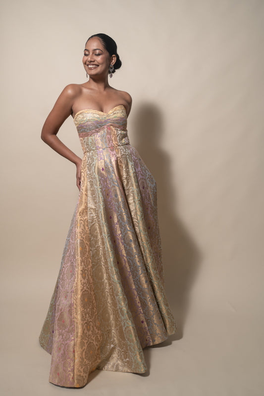 Pastel Multi Hued Corset Dress