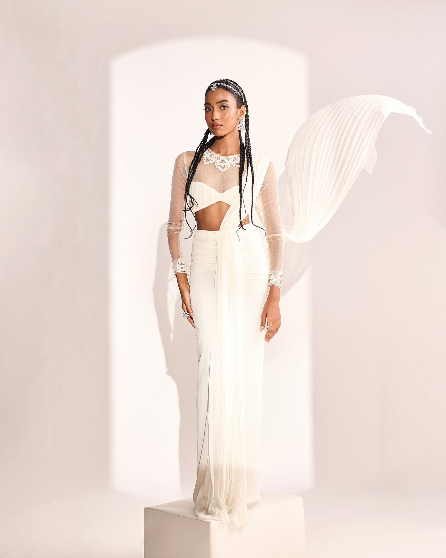 Ivory Saree Skirt