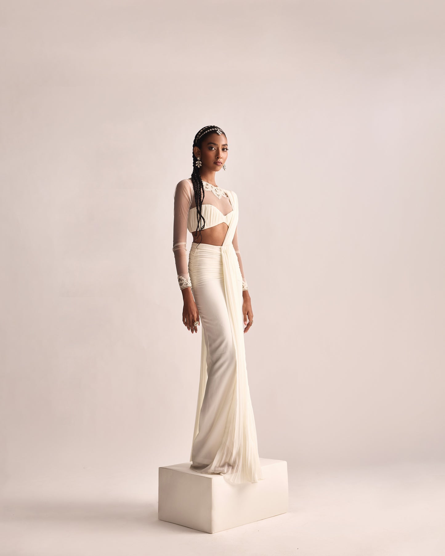Ivory Saree Skirt