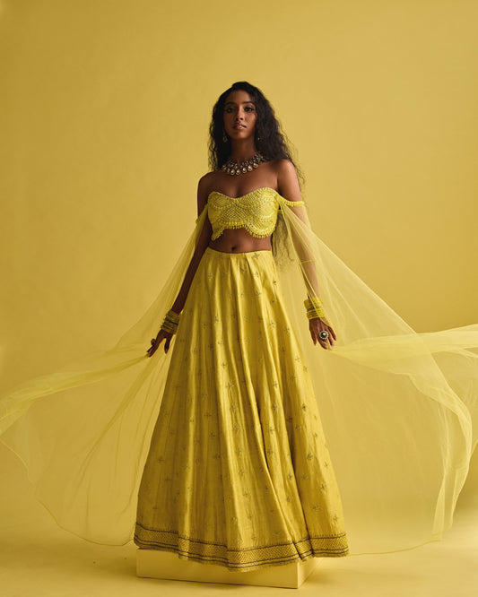 Chartreuse Lehenga