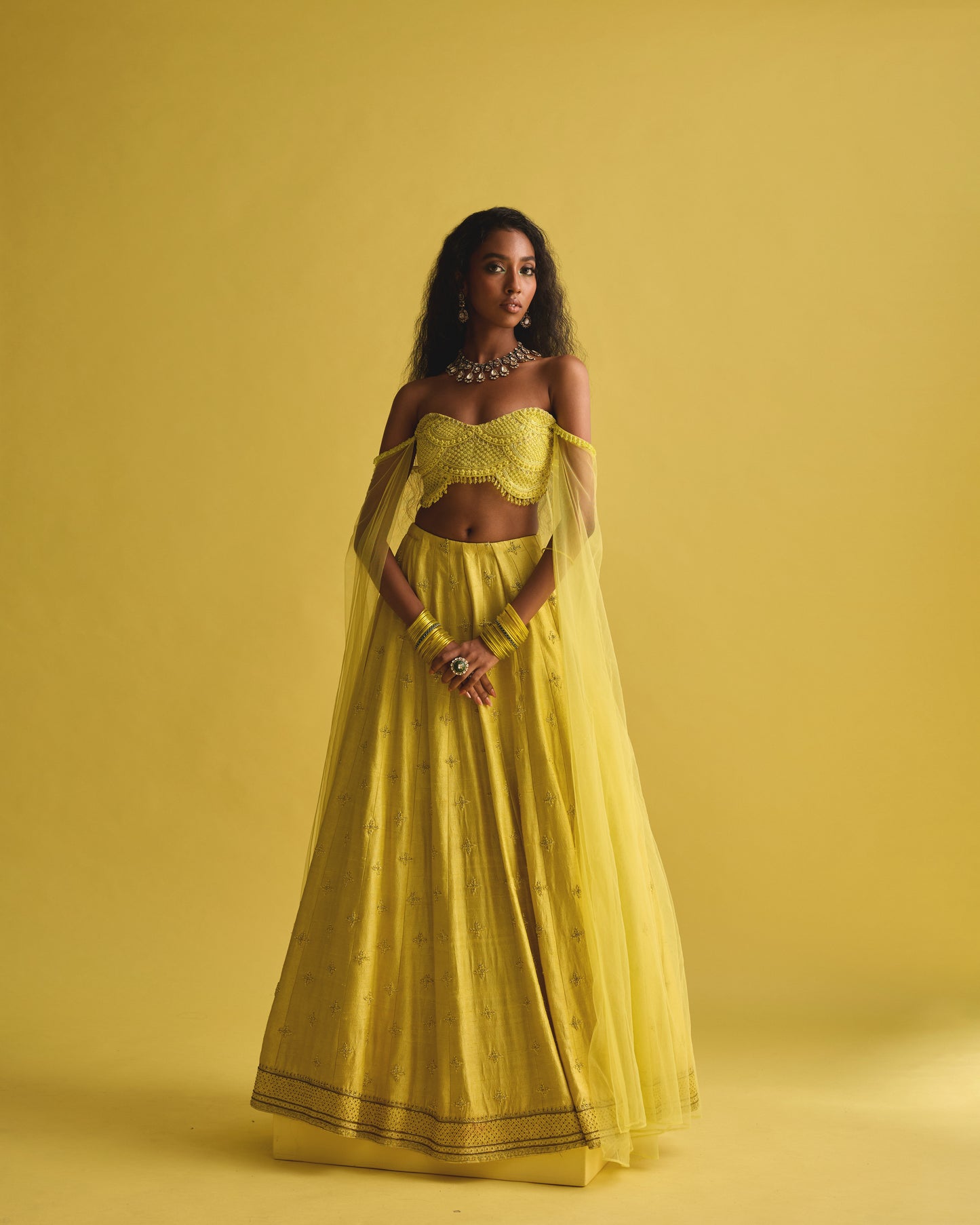 Chartreuse Lehenga