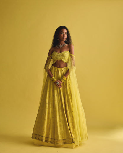 Chartreuse Lehenga