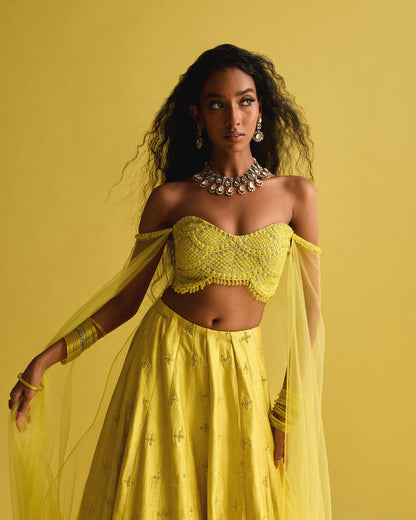Chartreuse Lehenga