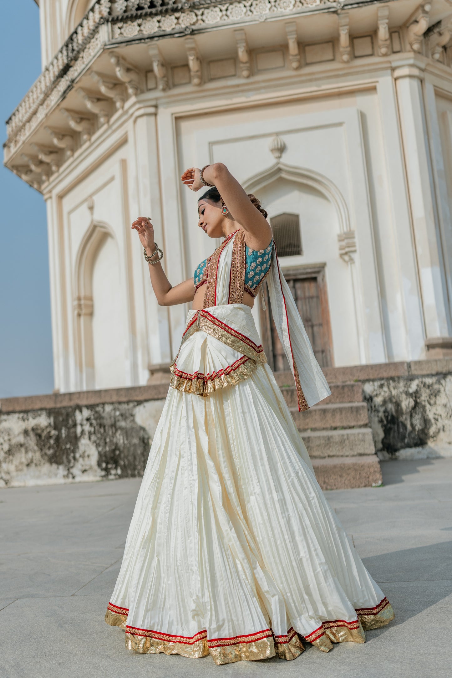 Fire & Ice - A Silk Lehenga Set