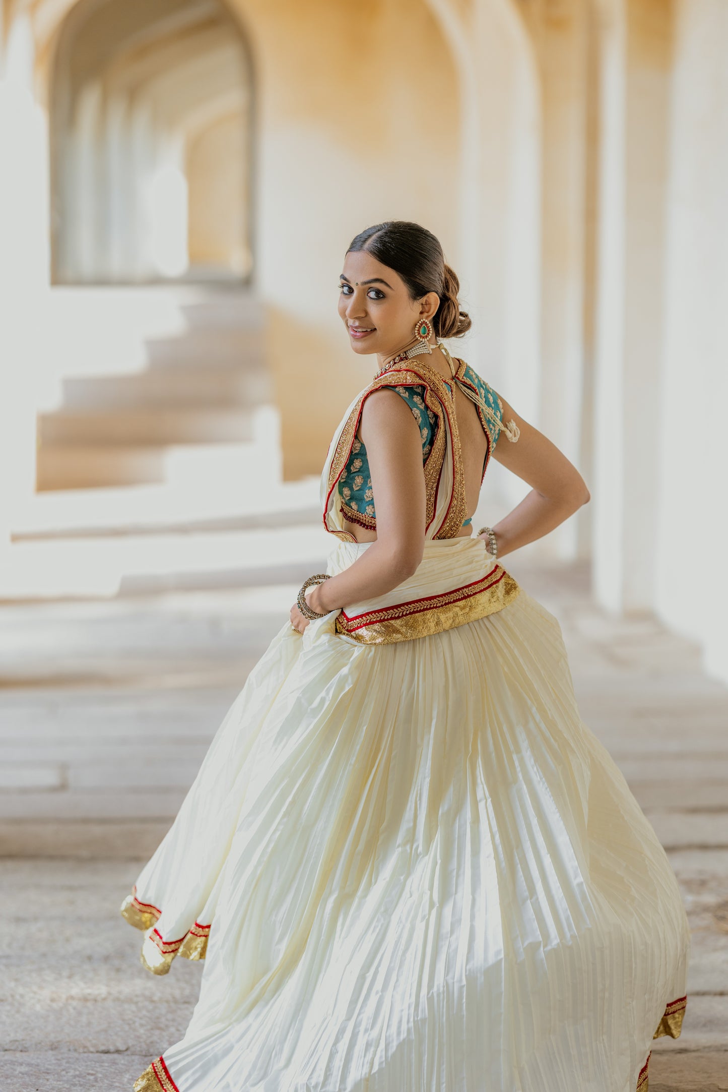 Fire & Ice - A Silk Lehenga Set
